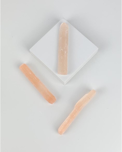 Pedra Bastão Selenita laranja bruto 16 a 24 gramas