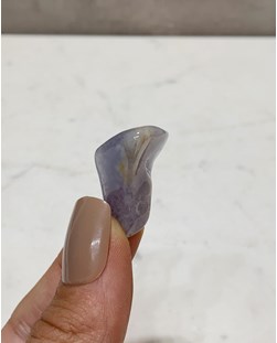 Pedra Calcedônia Musgosa Rolada 11 a 14 gramas