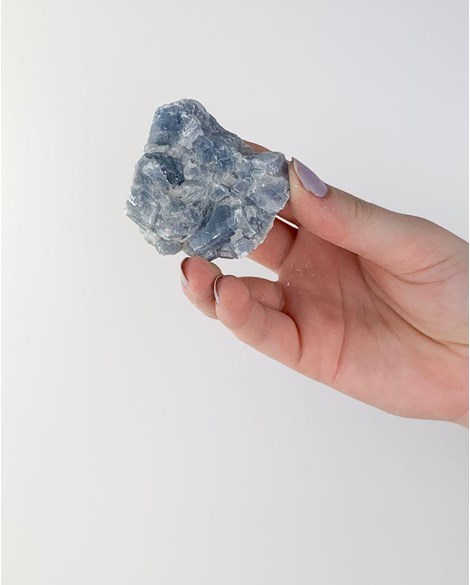 Pedra Calcita Azul bruta 62 a 79 gramas aprox.