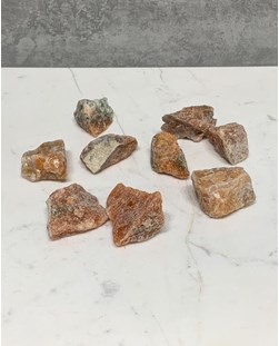 Pedra Calcita Laranja bruta 16 a 26 gramas