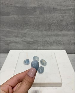 Pedra Celestita Rolada 13 a 16 gramas