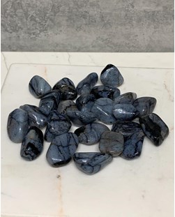 Pedra Chert Azul Rolado5 a 7,2 gramas