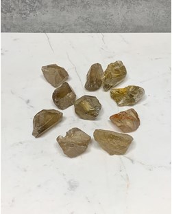 Pedra Citrino Natural ou Quartzo Citrino esfumaçado bruto 10 a 14 gramas