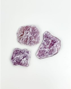 Pedra Coleção Lepidolita bruta 15 a 24 gramas