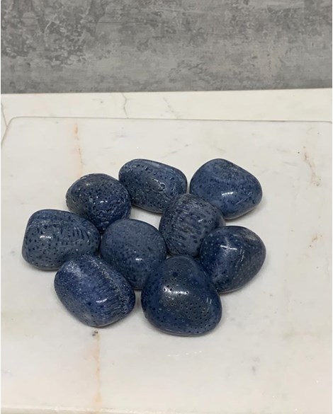 Pedra Coral Esponja Azul Rolado 13 a 16 gramas