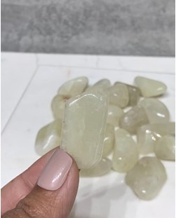 Pedra Cristal de Quartzo com Enxofre Rolado 9 a 11 gramas
