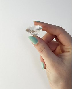 Pedra Cristal de Quartzo Forma Diamante