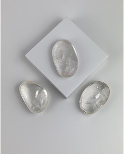 Pedra Cristal de Quartzo Forma Sabonete 30 a 40 gramas