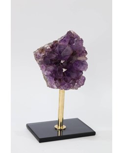 Pedra Drusa Ametista na Base de Vidro 537 gramas