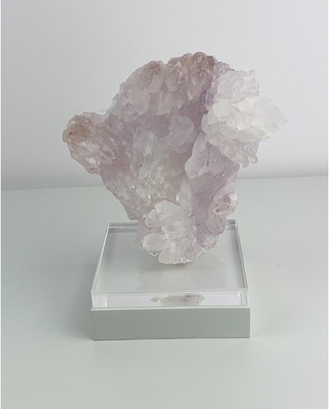 Pedra Flor de Ametista na Base Acrilico 443 gramas