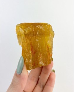 Pedra Fluorita Amarela bruta 204 gramas