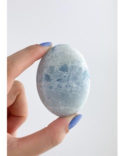 Pedra Forma de Sabonete de Calcita Azul 108 a 124 gramas