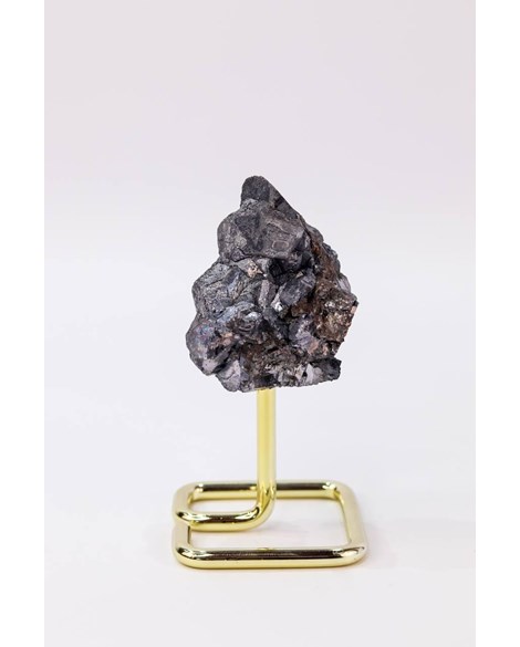 Pedra Galena na Base de Metal Prateada 373 gramas
