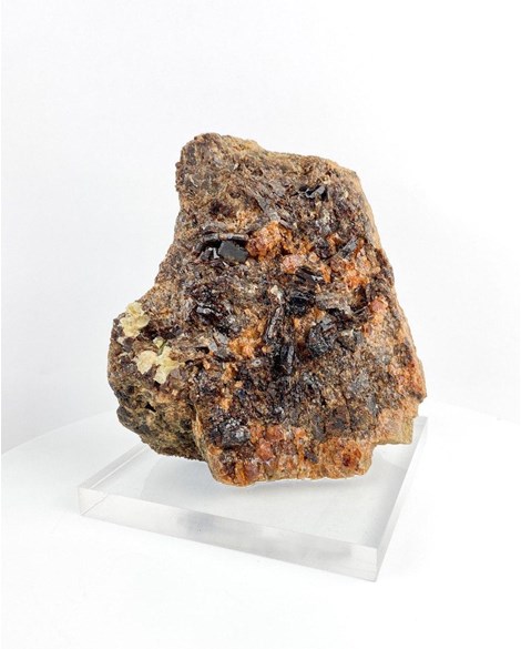 Pedra Granada Espessartita Grossulária na base Acrilica 1,038 kg