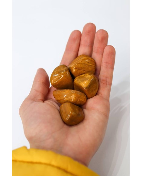 Pedra Jaspe Amarelo Rolado 20 a 29 gramas