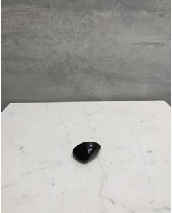 Pedra Jaspe Negro Bassanita Rolado 12 a 14 gramas
