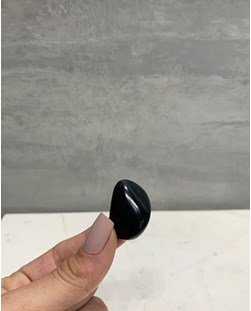 Pedra Jaspe Negro Bassanita Rolado 13 a 16 gramas