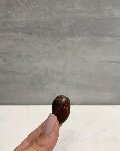 Pedra Jaspe Negro Bassanita Rolado 8 a 11 gramas