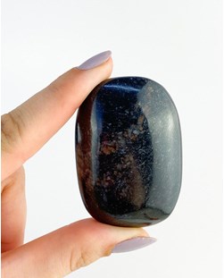 Pedra Jaspe Negro Forma Sabonete 75 a 100 gramas