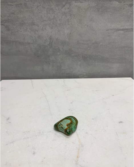 Pedra Jaspe Picture Verde Rolado 10 a 13 gramas