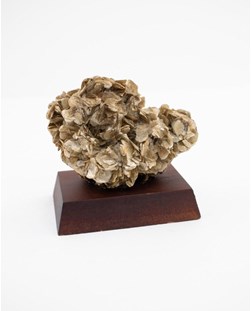 Pedra Mica Bruta na Base de Madeira Marrom 144 gramas