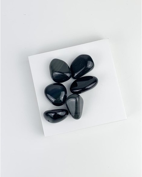 Pedra Obsidiana Arco-irís rolada 10 a 19 gramas