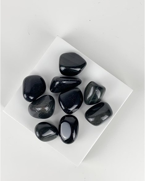 Pedra Obsidiana Arco-irís rolada 6 a 9 gramas