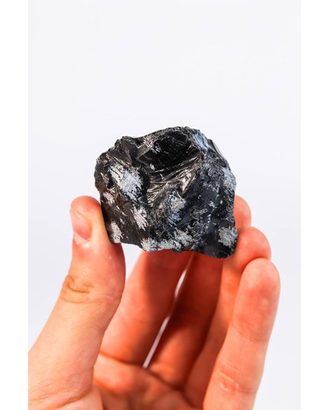 Pedra Obsidiana Flocos de Neve Bruta 40 a 65 gramas