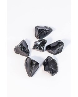Pedra Obsidiana preta bruta 12 a 20 gramas