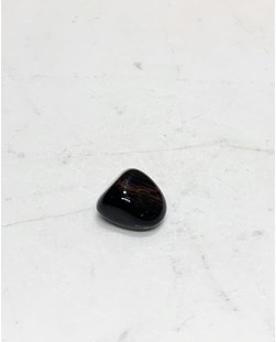 Pedra Obsidiana Preta com Vermelho Rolado 10 a 13 gramas