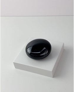 Pedra Obsidiana Preta Forma Livre Polida 90 gramas aprox.