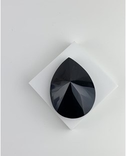 Pedra Obsidiana Preta Lapidada Forma Gota 123 gramas