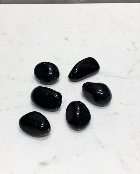 Pedra Obsidiana Preta Rolada 7 a 11 gramas