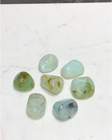 Pedra Opala azul rolada 7 a 8 gramas