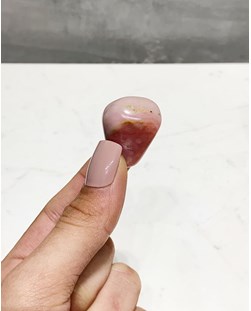 Pedra Opala rosa rolada 12 a 14 gramas