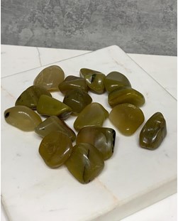Pedra Opala verde rolada 7 a 9 gramas