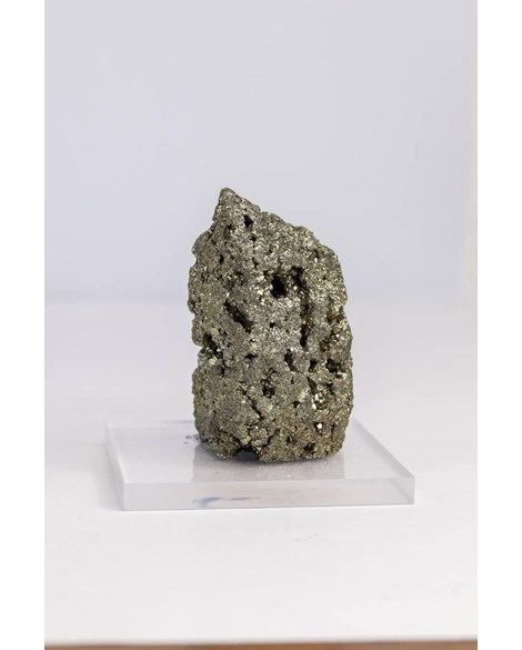 Pedra Pirita Bruta na Base Acrilica 356 gramas