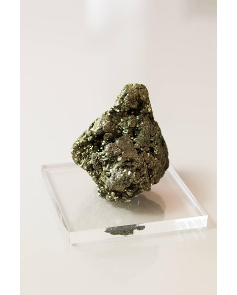 Pedra Pirita Bruta na Base Acrilico 333 gramas