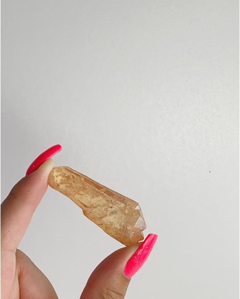Pedra Ponta Bruta Cristal Aqua Aura Tangerina de 12 a 16 gramas aprox.