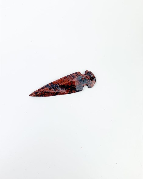 Pedra Ponta Silex Obsidiana cor do Mogno5 a 6 gramas