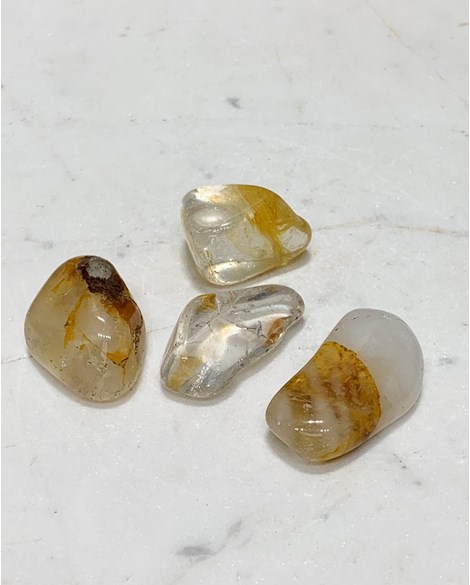 Pedra Quartzo Agente Cura Ouro rolado 10 a 13 gramas