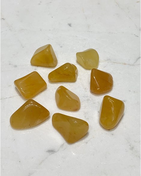 Pedra Quartzo Amarelo rolado 5 a 8 gramas