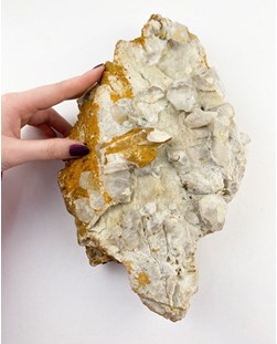 Pedra Quartzo com inclusão de Mica e Fosfato