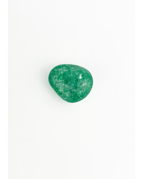 Pedra Quartzo Cristal Tingido Verde Rolado 10 a 16 gramas