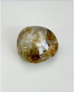 Pedra Quartzo Lente Polido com Inclusão 264 gramas
