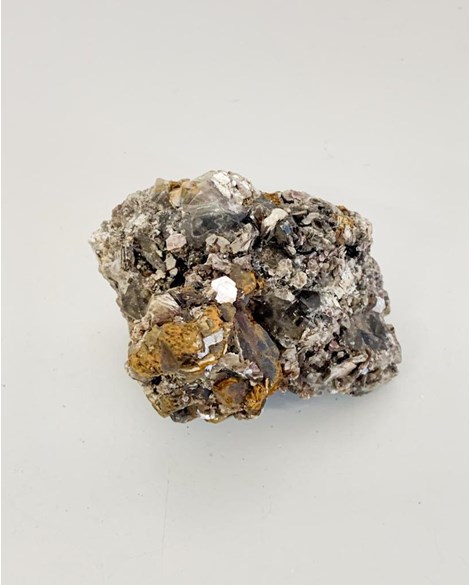 Pedra Quartzo Mica Siderita Bruta 234 gramas