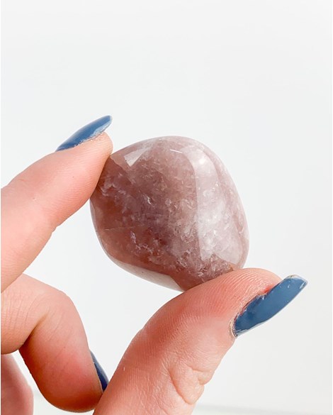 Pedra Quartzo Morango rolado 30 a 40 gramas