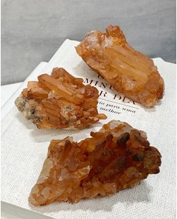Pedra Quartzo Papaya Damasco - Quartzo Tangerina 143 a 166 gramas