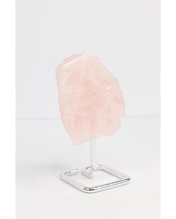 Pedra Quartzo Rosa na Base de Metal 509 gramas