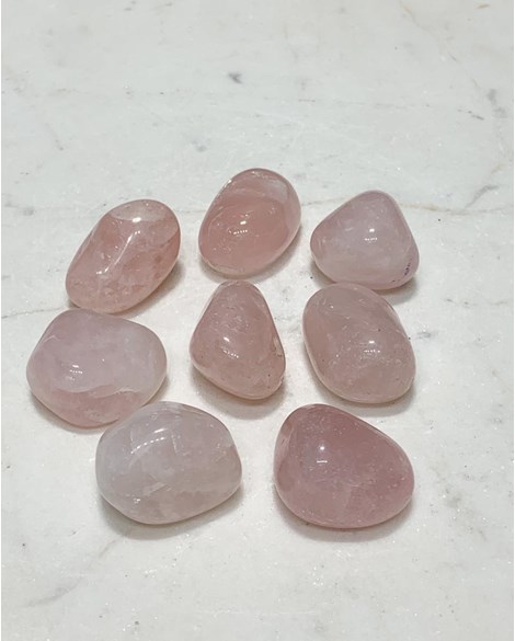Pedra Quartzo rosa rolado 7 a 11 gramas